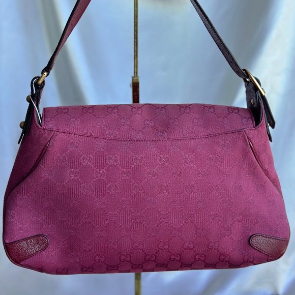 Gucci Canvas Horsebit Shoulder Bag - Picture 6 of 12